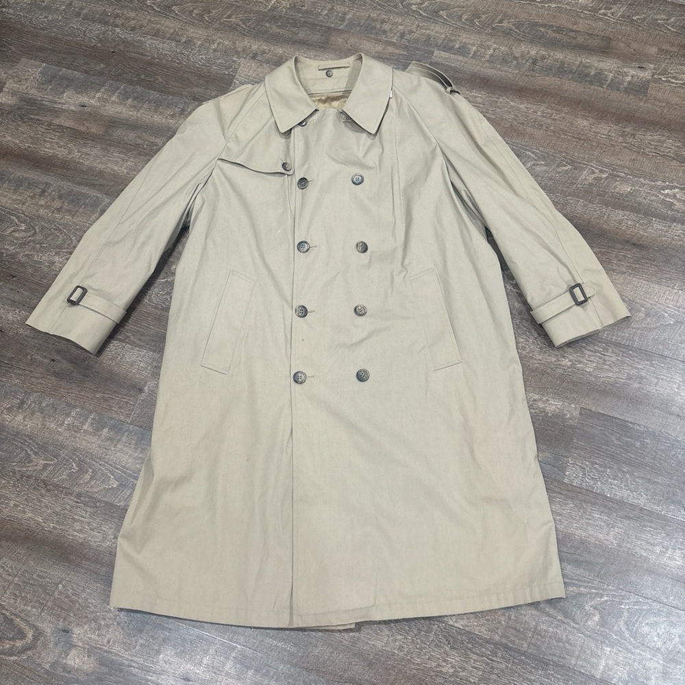 The Men's shop Double-Breasted Trench Coat in Light Beige